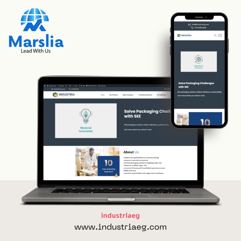 تصميم موقع شركة Industria Group